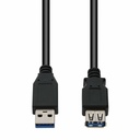 AddOn 10ft USB A 3.0 (Male) to USB A 3.0 (Female) Black Cable, 5Gbps