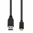 AddOn 10ft USB C 3.0 (Male) to USB A 3.0 (Male) Black Cable, 5Gbps