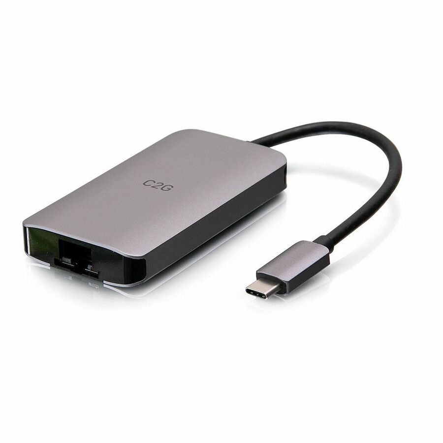 C2G USB-C® 4-in-1 Mini Docking Station with HDMI®, USB-A, Ethernet, and USB-C Power Delivery up to 100W - 4K 30Hz
