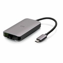 C2G USB-C® 4-in-1 Mini Docking Station with HDMI®, USB-A, Ethernet, and USB-C Power Delivery up to 100W - 4K 30Hz