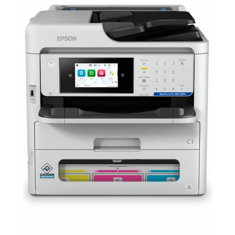 Epson WorkForce Pro EM-C800 Wired & Wireless Inkjet Multifunction Printer - Color