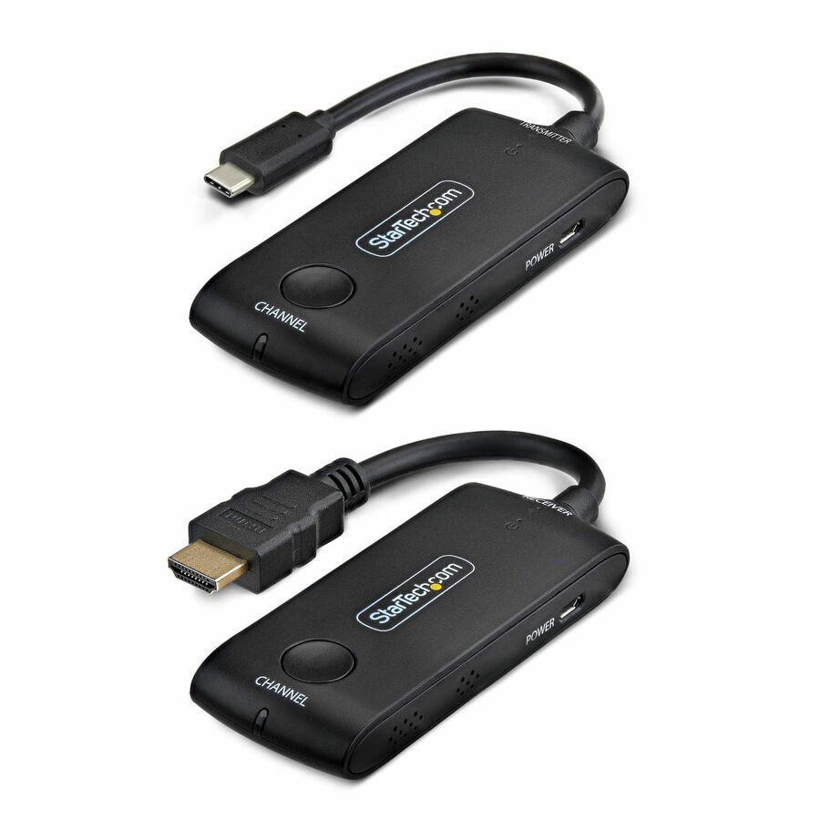 StarTech Wireless USB-C to HDMI Extender for Meeting Rooms, 4K 60Hz, 65ft Range, USB Powered, Plug-and-Play Tx and Rx Kit