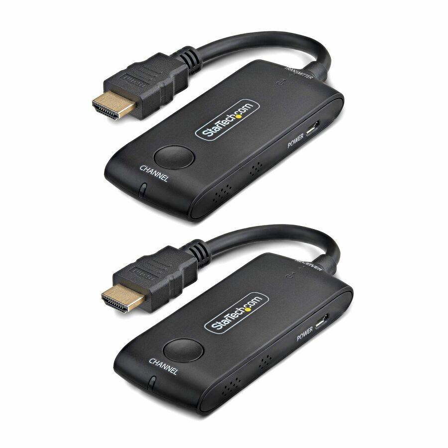 StarTech Wireless HDMI Extender 4K 60Hz, 65ft Range, USB Powered, Plug-and-Play Transmitter and Receiver Kit