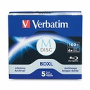 Verbatim M DISC BDXL - 6x - 100 GB - Branded Surface - 5pk Jewel Case Box