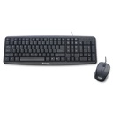 Verbatim Slimline Corded USB Keyboard and Mouse-Black