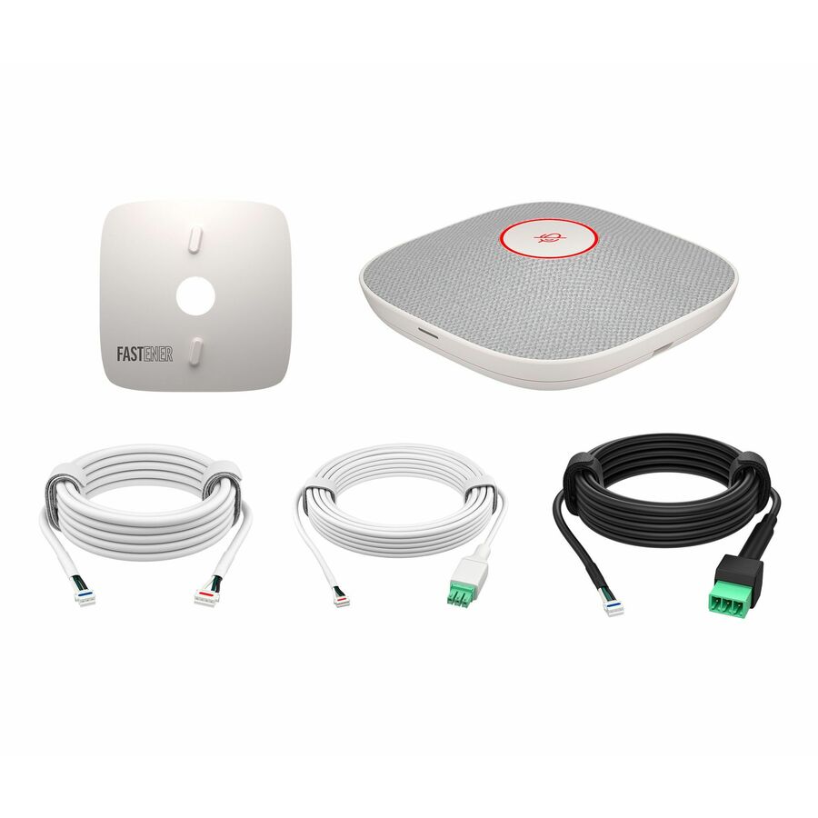 Poly Studio A2 Wired Microphone for Meeting Room, Conference Room - White - TAA Compliant