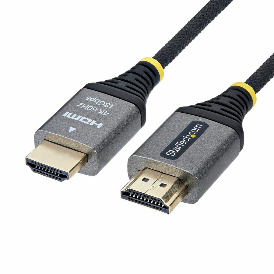 StarTech 3ft (91cm) Premium Certified High Speed HDMI Cable, Ultra Flexible HDMI Cable, 4K60Hz/1440p144Hz, Braided HDMI 2.0 Cord