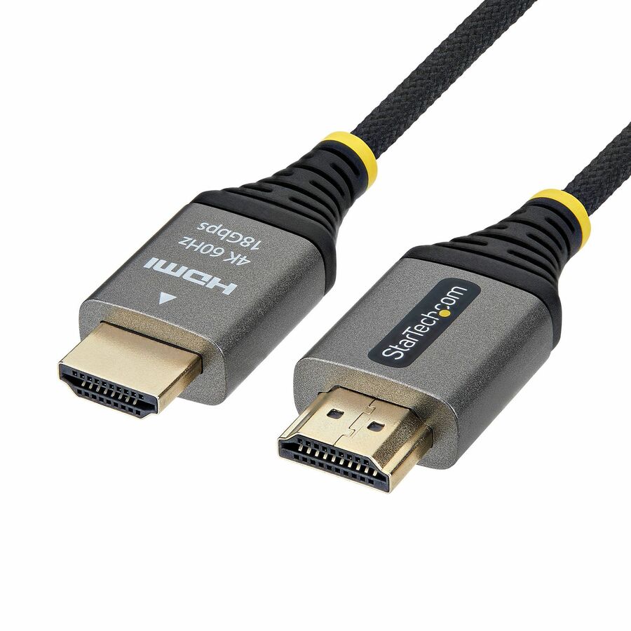 StarTech 6ft (1.8m) Premium Certified High Speed HDMI Cable, Ultra Flexible HDMI Cable, 4K60Hz/1440p144Hz, Braided HDMI 2.0 Cord