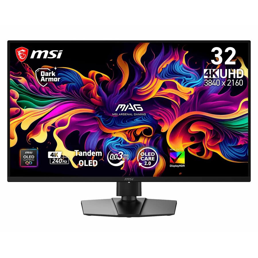 MSI MAG 321UP QD-OLED X24 32" Class 4K UHD Gaming OLED Monitor - 16:9 - Metallic Black