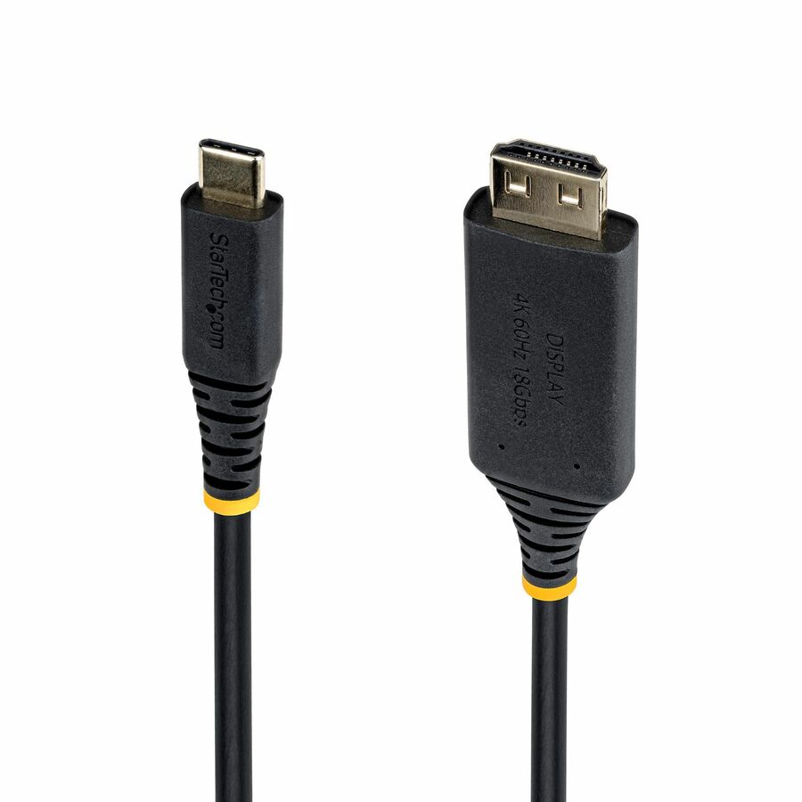 StarTech 3ft USB-C to HDMI Adapter Cable with Gripping Connector, 4K 60Hz, HDR, Uni-directional USBC to HDMI Video Converter