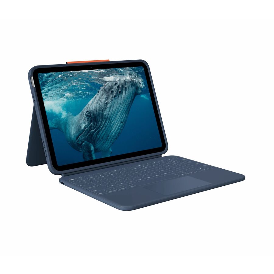 Logitech Rugged Combo 4c iPad Keyboard Case: iPad (10th Gen, A16) Case with Military-Grade Drop Protection, USB-C Charging Port, Smart Connector, Pencil Holder