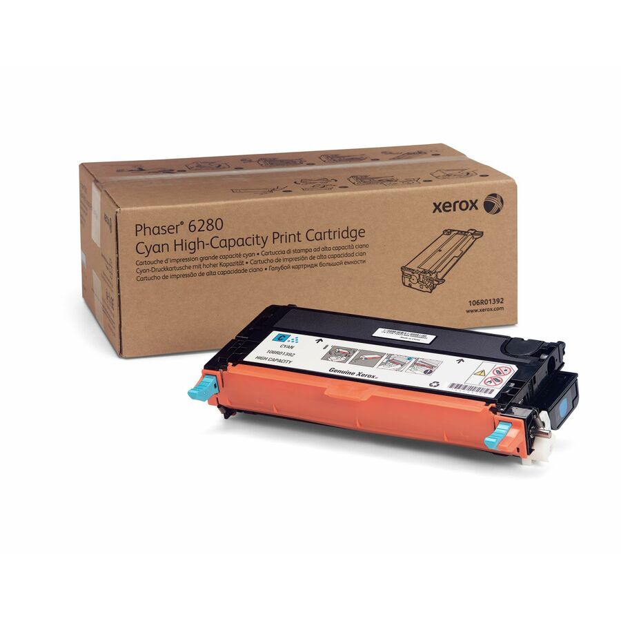 Xerox Genuine Phaser™ 6280 Cyan High capacity Toner Cartridge (5900 Pages) - 106R01392