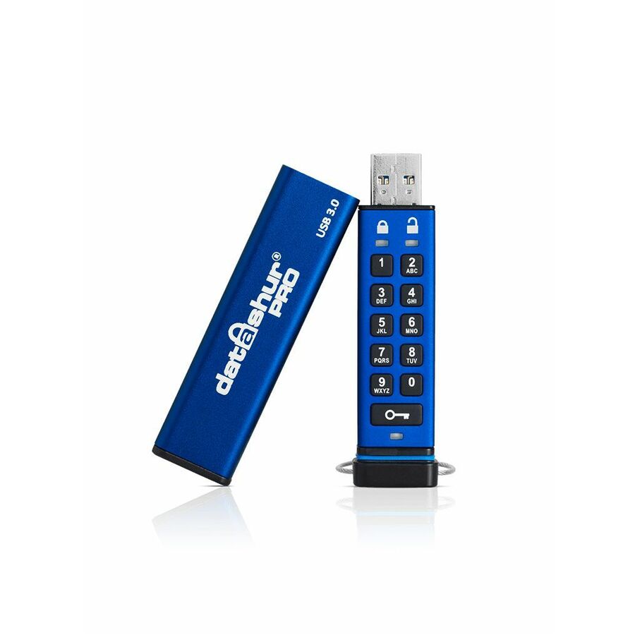 iStorage datAshur PRO 256 GB | Secure Flash Drive | FIPS 140-2 Level 3 Certified| NLNCSA DEP-V Certified | NATO Restricted Certified | PIN protected | Dust/Water Resistant