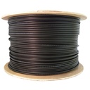 4XEM 1000FT Outdoor Cat5e Ethernet Network Cable - Pure Copper, Gel-Filled, 24AWG UTP, CMG Rated, Black