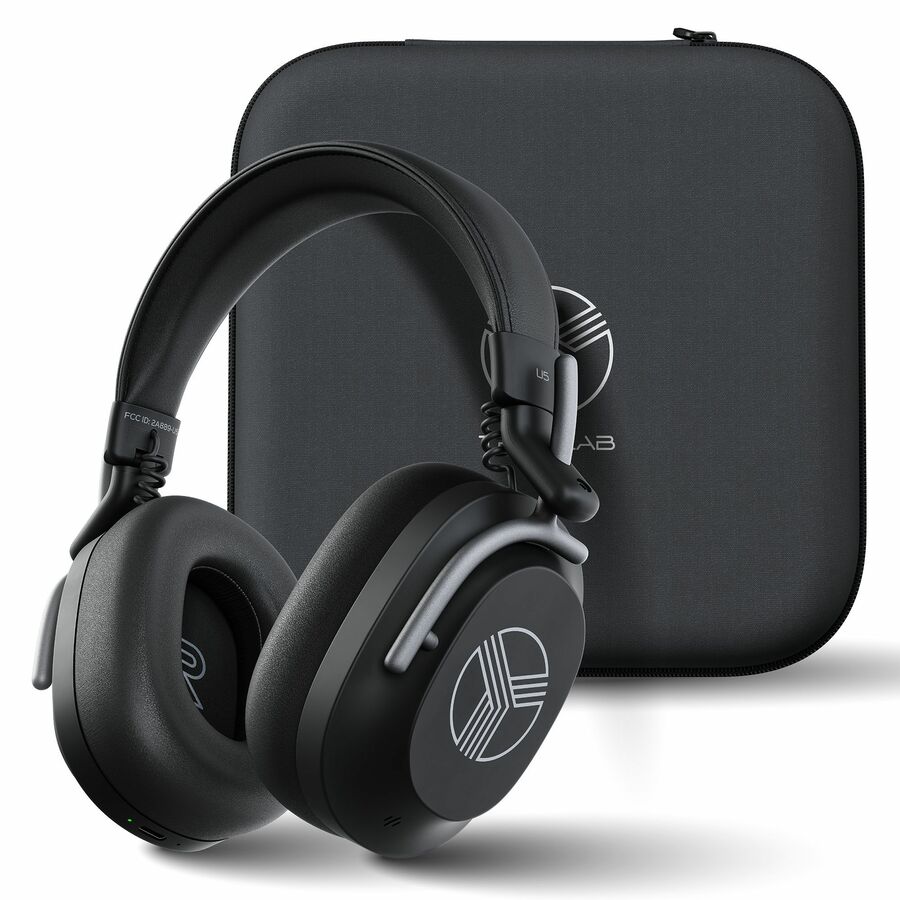 TREBLAB U5 - Hybrid Active Noise Cancelling Headphones Over-Ear Bluetooth 5.3, 55H Battery, Deep Bass, Multipoint, IPX4, Foldable, Mic for Calls