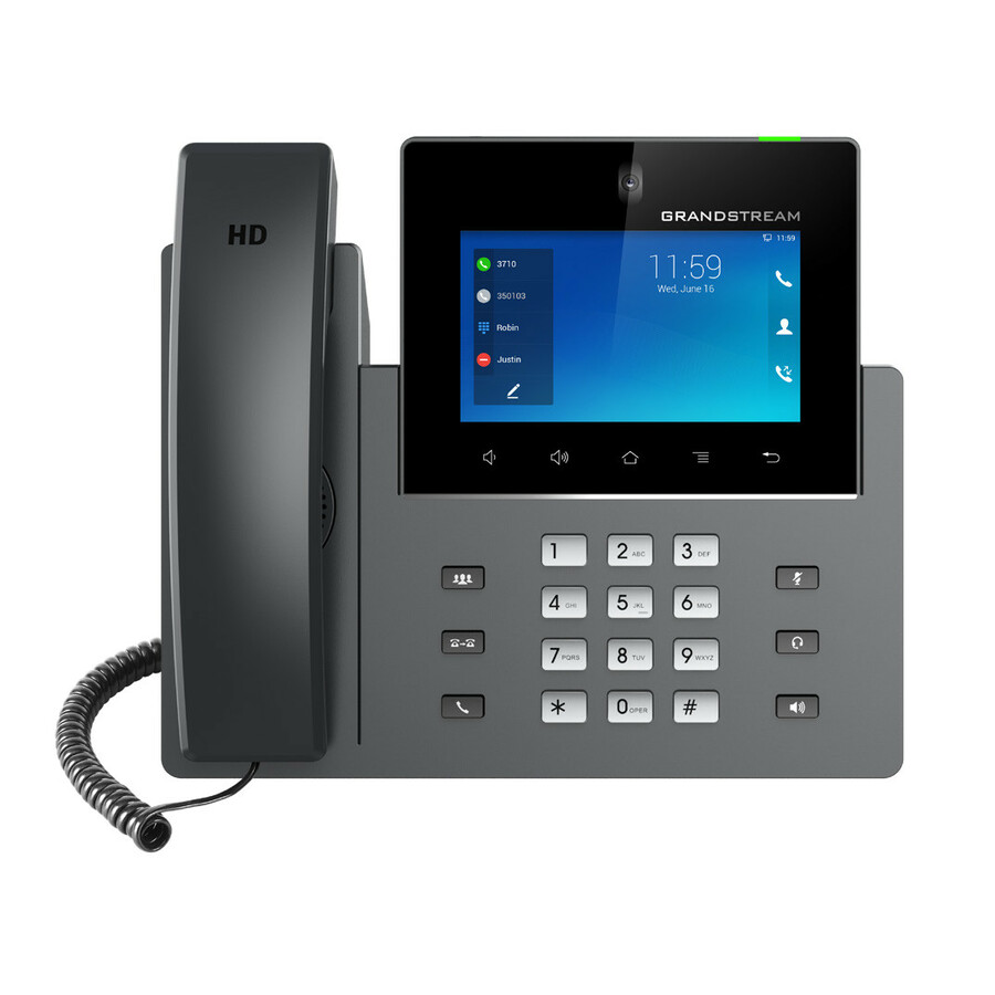 Grandstream GXV3450 IP Phone - Corded - Corded - Wi-Fi, Bluetooth - Desktop