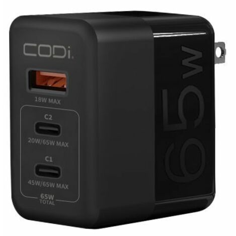 CODi 65W GaN Triple Port Wall Charger