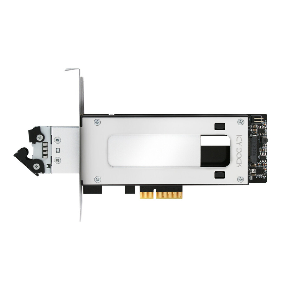 Icy Dock ToughArmor MB840M2P-B Drive Bay Adapter M.2, PCI Express NVMe - PCI Express 3.0 x4 Host Interface - Black, Silver
