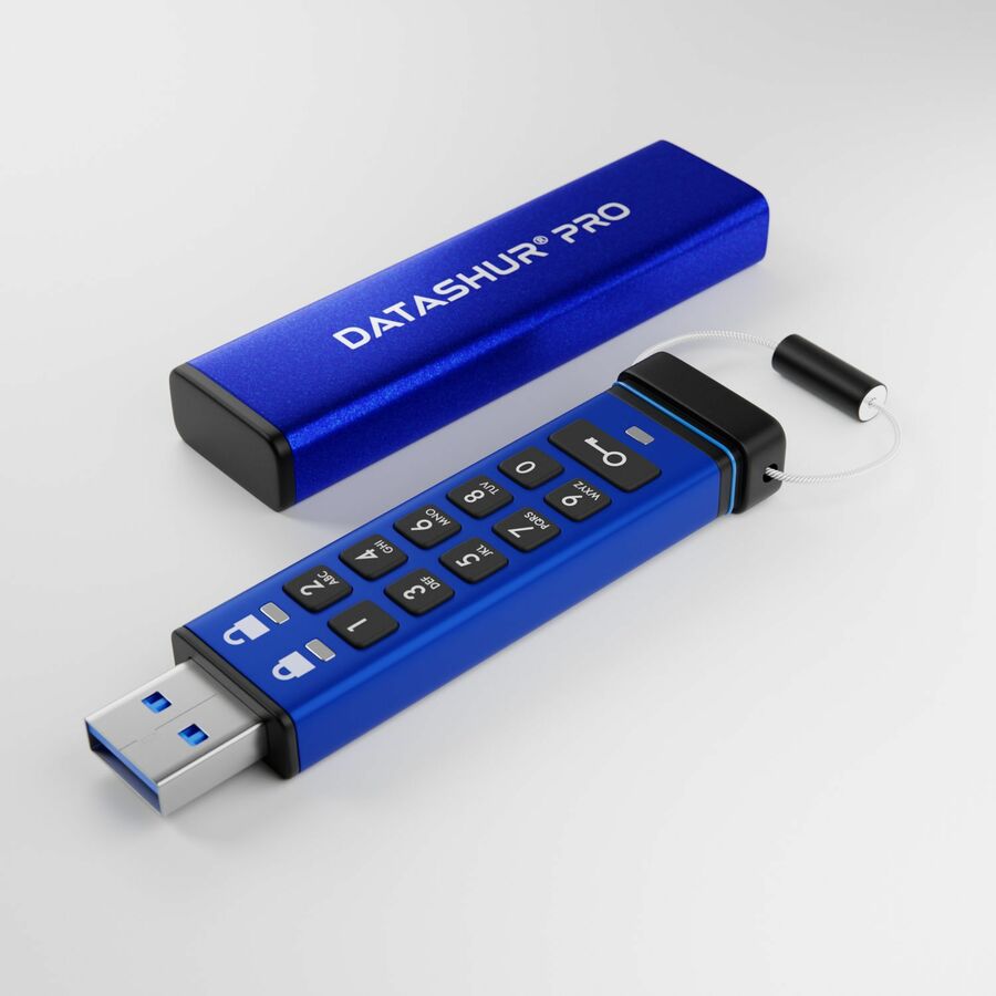 iStorage datAshur PRO 4 GB | Secure Flash Drive | FIPS 140-2 Level 3 Certified| NLNCSA DEP-V Certified | NATO Restricted Certified | PIN protected | Dust/Water Resistant