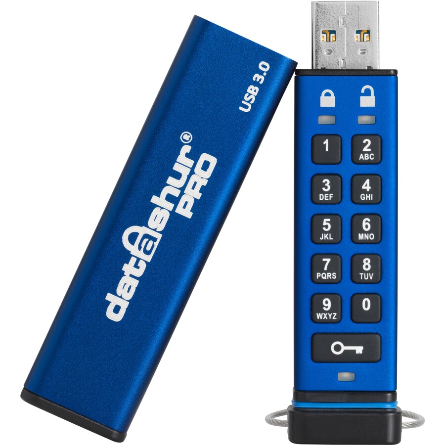 iStorage datAshur PRO 128 GB | Secure Flash Drive | FIPS 140-2 Level 3 Certified| NLNCSA DEP-V Certified | NATO Restricted Certified | PIN protected | Dust/Water Resistant