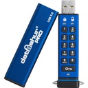 iStorage datAshur PRO 128 GB | Secure Flash Drive | FIPS 140-2 Level 3 Certified| NLNCSA DEP-V Certified | NATO Restricted Certified | PIN protected | Dust/Water Resistant