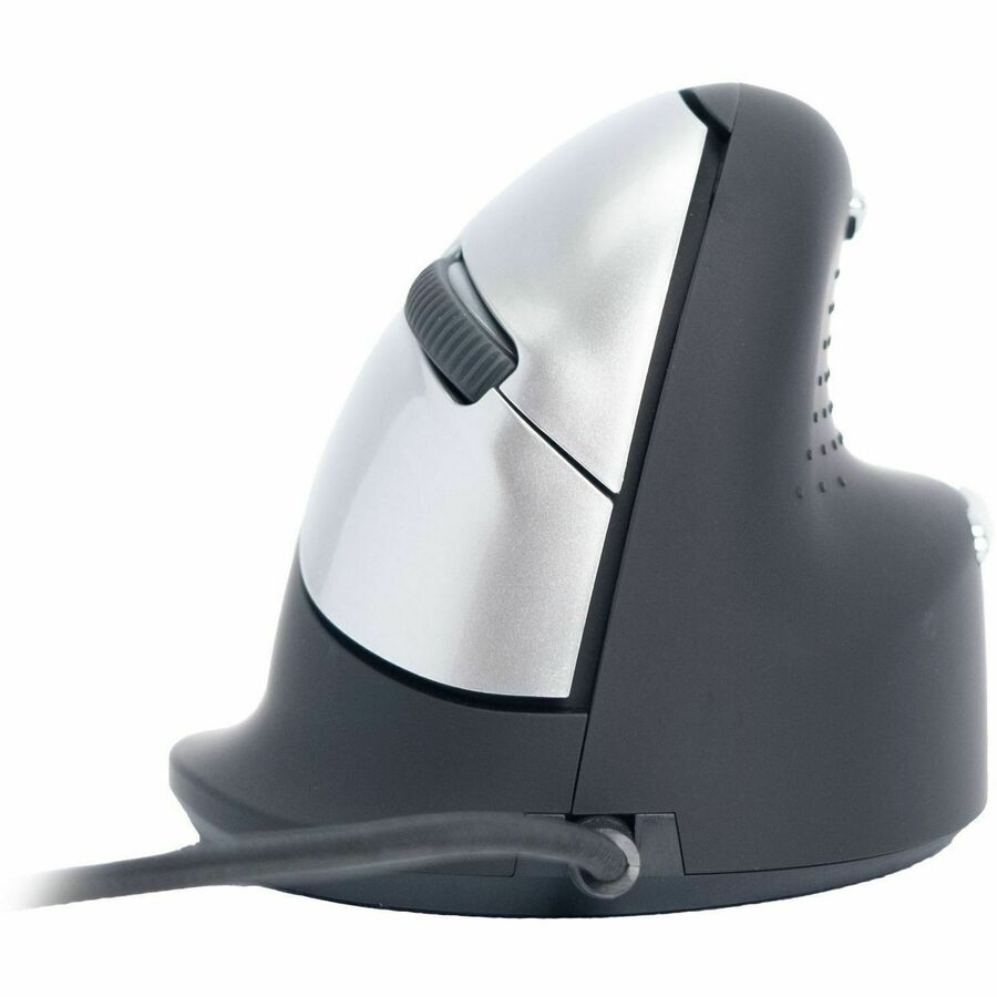 R-Go HE ergonomic mouse, vertical mouse, prevents RSI, medium (hand length 165-185mm), right handed, wired, black