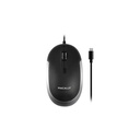 Macally USB-C Optical Quiet Click Mouse for Mac/PC Black & Space Gray