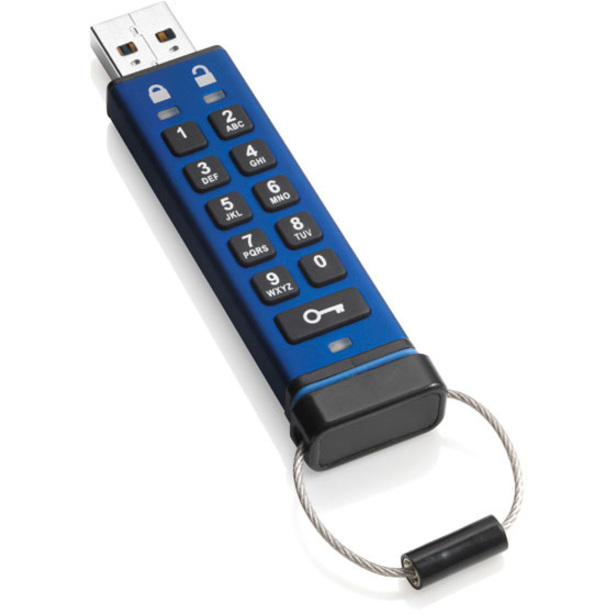 iStorage datAshur PRO 64 GB | Secure Flash Drive | FIPS 140-2 Level 3 Certified| NLNCSA DEP-V Certified | NATO Restricted Certified | PIN protected | Dust/Water Resistant