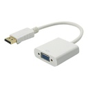 4XEM 9in DisplayPort To VGA M/F Adapter Cable - White