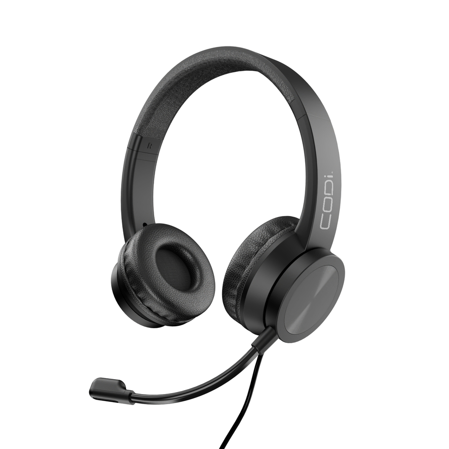 CODi Voice-Isolating USB-A Headset with Pivoting Boom Microphone