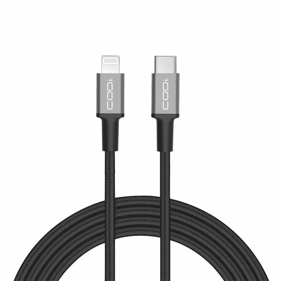 CODi 6ft Braided Nylon USB-C to MFI Lightning Charge & Sync Cable