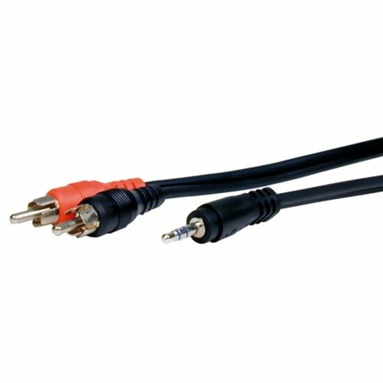 Comprehensive Standard Series 3.5mm Stereo Mini Plug to 2 RCA Plugs Audio Cable 6ft