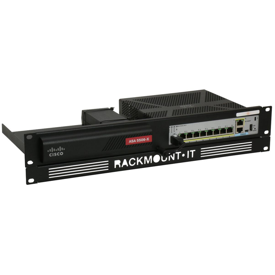 RACKMOUNT.IT Cisrack Rack Mount for Network Security & Firewall Device - Jet Black - TAA Compliant