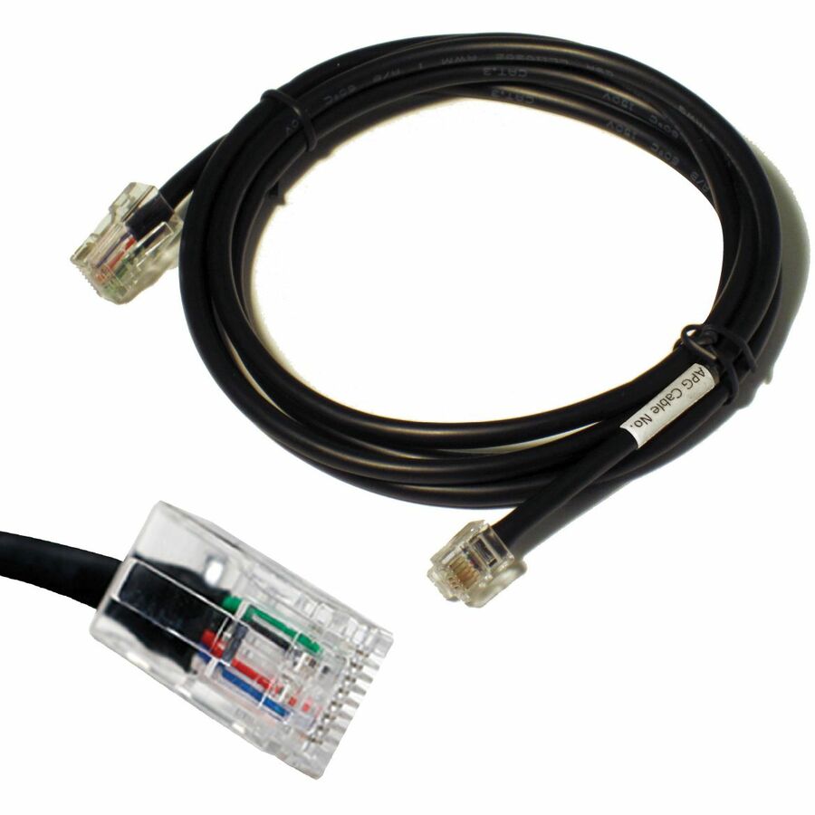 apg® Printer Interface Cable | CD-102A Cable for Cash Drawer to Printer | 1 x RJ-12 Male - 1 x RJ-45 Male | Connects to EPSON and Star Printers