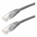 4XEM 1FT Cat6 Molded RJ45 UTP Pure Copper Patch Cable (Gray)