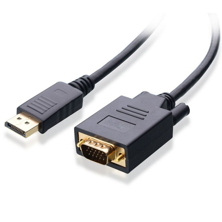 4XEM 6FT DisplayPort To VGA Adapter Cable - Black