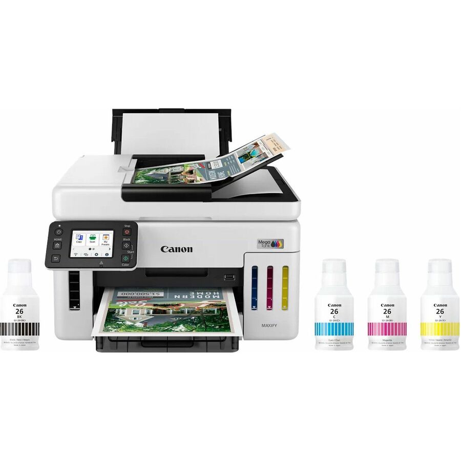 Canon GX6120 Wired & Wireless MegaTank Inkjet Multifunction Printer - Color