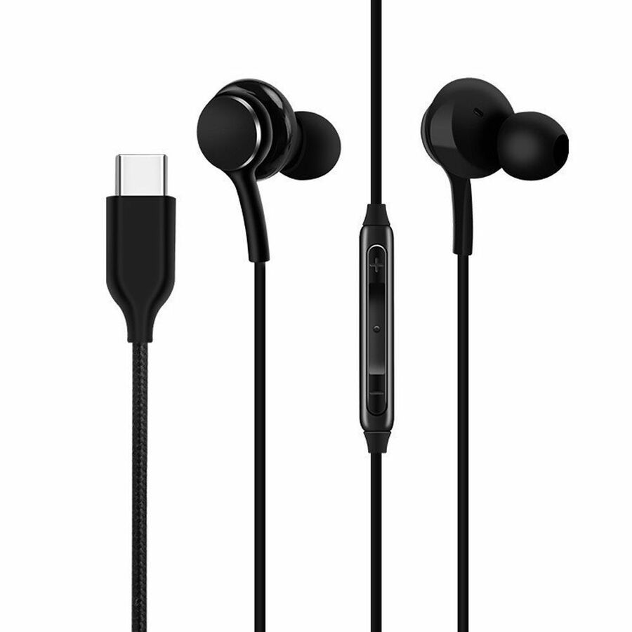4XEM USB-C AKG Earphones with Mic and Volume Control (Black)
