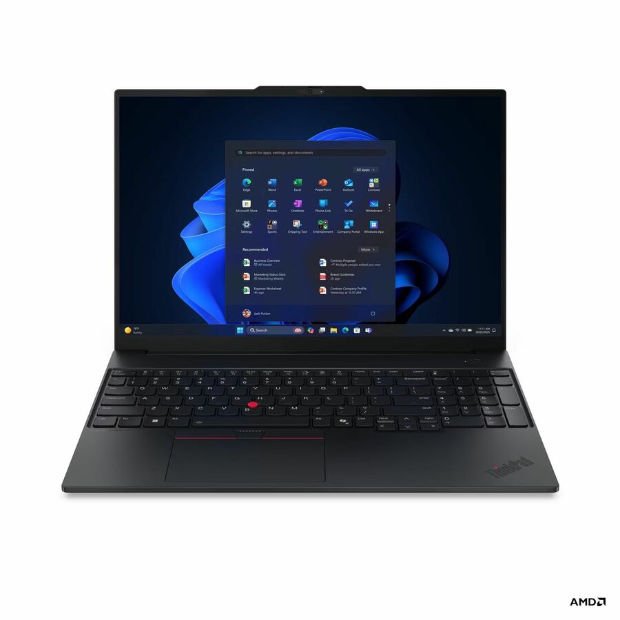 Lenovo ThinkPad E16 Gen 4 21Y4004RUS 16" Copilot+ PC Notebook - WUXGA - 60 Hz - AMD Ryzen AI 5 Ryzen AI 300 Series 330 - 16 GB - 256 GB SSD - English Keyboard - Black