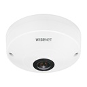 Wisenet QNF-8010 6 Megapixel Indoor Network Camera - Color - Fisheye - White