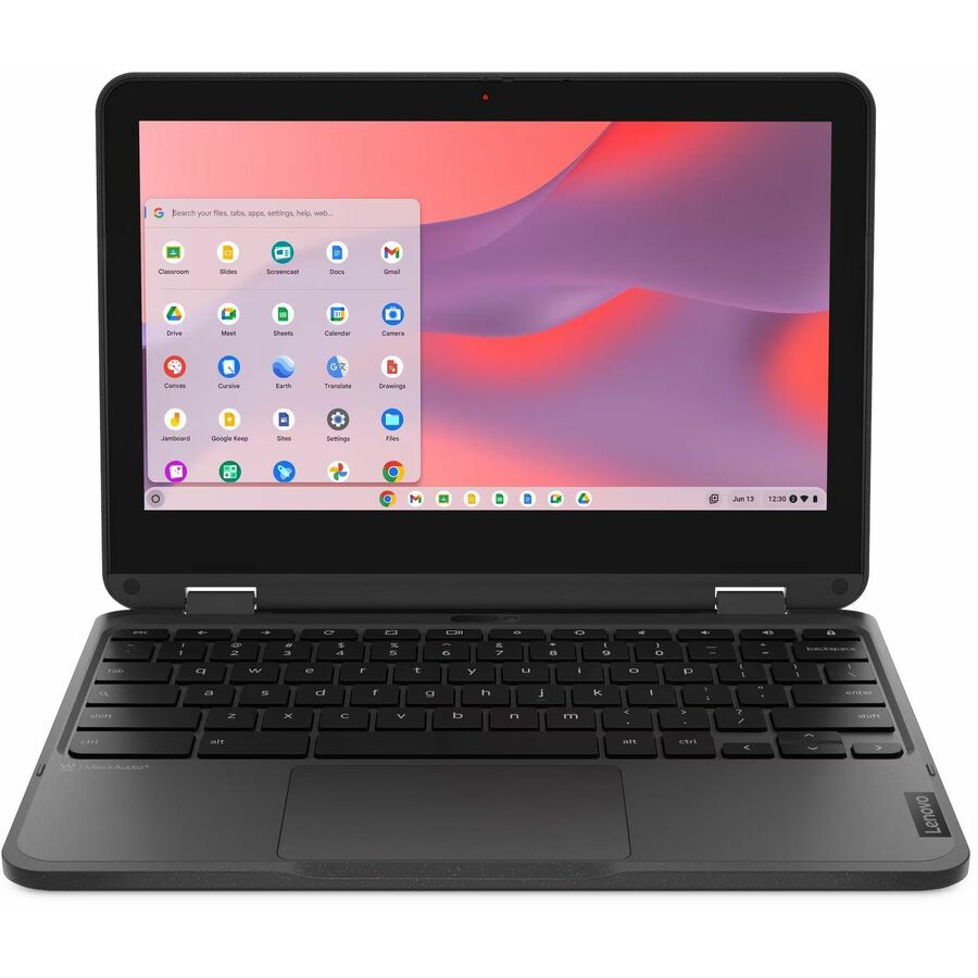 Lenovo 500e Chromebook Gen 4s 83N8000JUS 11.6" Convertible 2 in 1 Chromebook - HD - Intel N-Series N150 - 8 GB - 64 GB Flash Memory - English (US) Keyboard - Black
