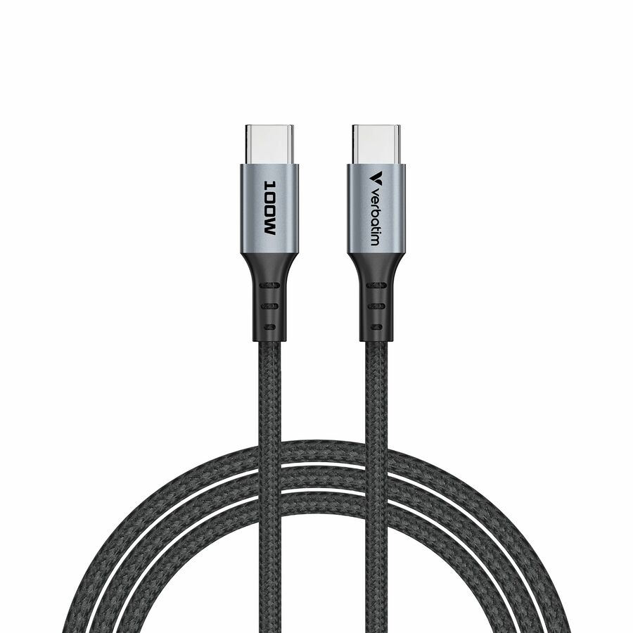 Verbatim Sync & Charge 100W USB-C to USB-C Cable - Black