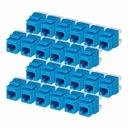 StarTech Cat6 Keystone Jack, 24-Pack RJ45 Ethernet Keystone Jacks, UTP Cat6 Wall Jack, 180-Degree 110 Punch Down, Blue