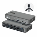 StarTech Dual-Monitor USB-C Docking Station, HDMI or DisplayPort, 96W Laptop Charging, GbE, Smart Dock, Windows/macOS