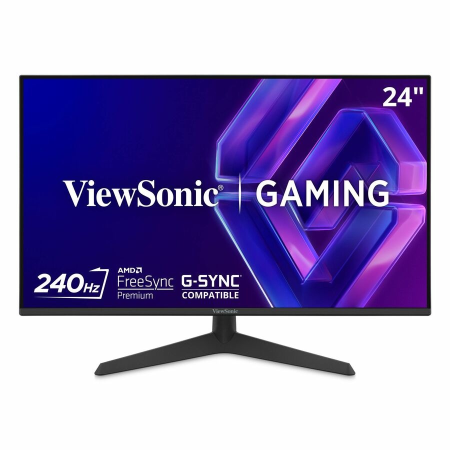 ViewSonic VX2426 24 Inch 1080p Gaming Monitor, IPS Display with 240Hz and 1ms, FreeSync Premium and HDR10 for Smooth Visuals, Eye Care Technology, HDMI 2.1, and DisplayPort Inputs