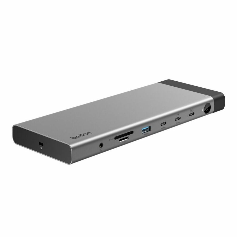 Belkin 14-in-1 Triple Display Thunderbolt 5 USB-C Docking Station - 80 Gbps 96W - 3xUSB-A, 3xUSB-C (TB5), 2xUSB-C, 1xDP, 1xHDMI, 1x2.5 GbE, 1xSD, 1xmicroSD, 1x3.5mm Audio - Up to 4K@144Hz - Grey