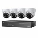 VIGI 4MP Full-Color Turret IPC & 4 Channel PoE+ NVR KIT - 2 TB HDD
