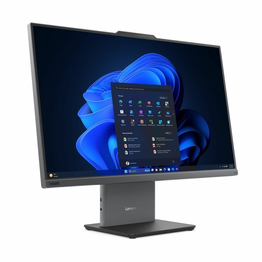 Lenovo ThinkCentre neo 50a 24 Gen 6 LNL 13QH0039US All-in-One Computer - Intel Core Ultra 7 Series 2 256V - 16 GB - 512 GB PCI Express 4.0 SSD - 23.8" Full HD - Desktop - Luna Gray