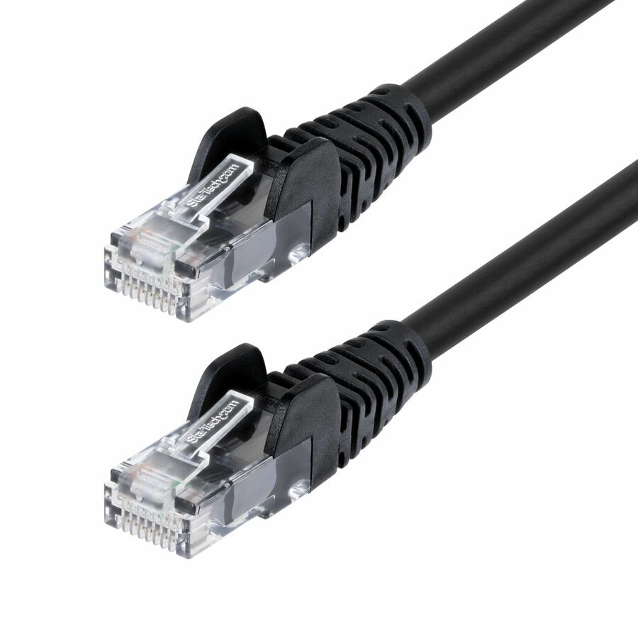 StarTech 25ft Black Cat6 Ethernet Cable, Snagless RJ45, UTP, 24AWG Bare Copper Wire, Network Patch Cord