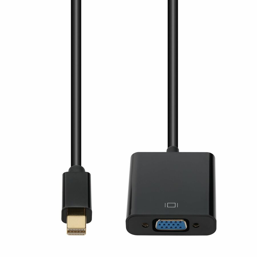 AddOn 8in Mini-DisplayPort (Male) to VGA (Female) Black Adapter, 1080P 60Hz